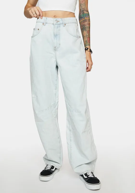 Logan Barrel Leg Jean sold by Dolls Kill
