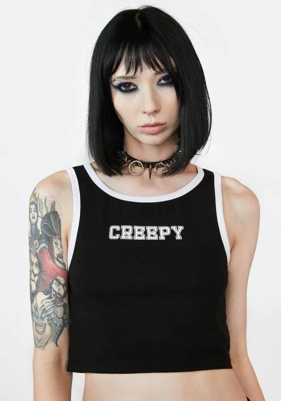 Creepy Goth Logo Tank sold by Dolls Kill