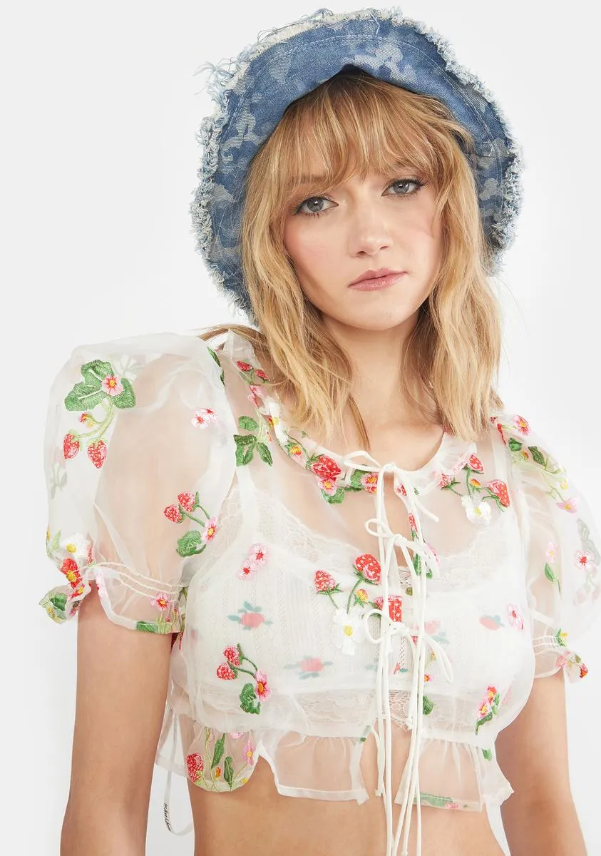 Ivory Jaclyn Blouse sold by Dolls Kill