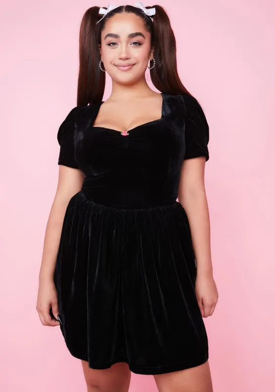 Plus Your Everything Velvet Dress sold by Dolls Kill