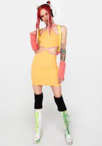 Summer Night Is Young Cut-Out Mini Dress sold by Dolls Kill