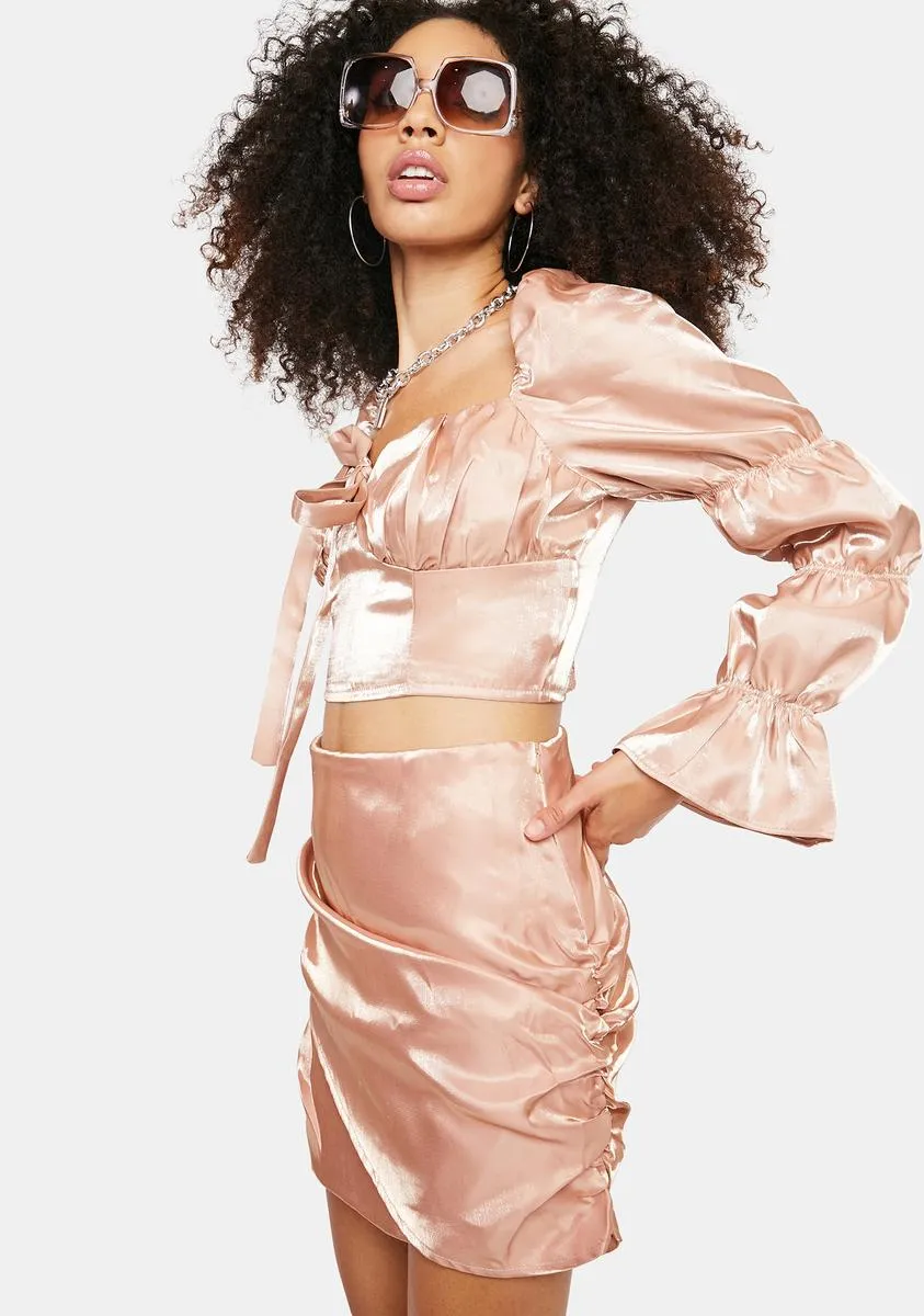 Nude Shimmer Crop Top sold by Dolls Kill product image thumbnail 2