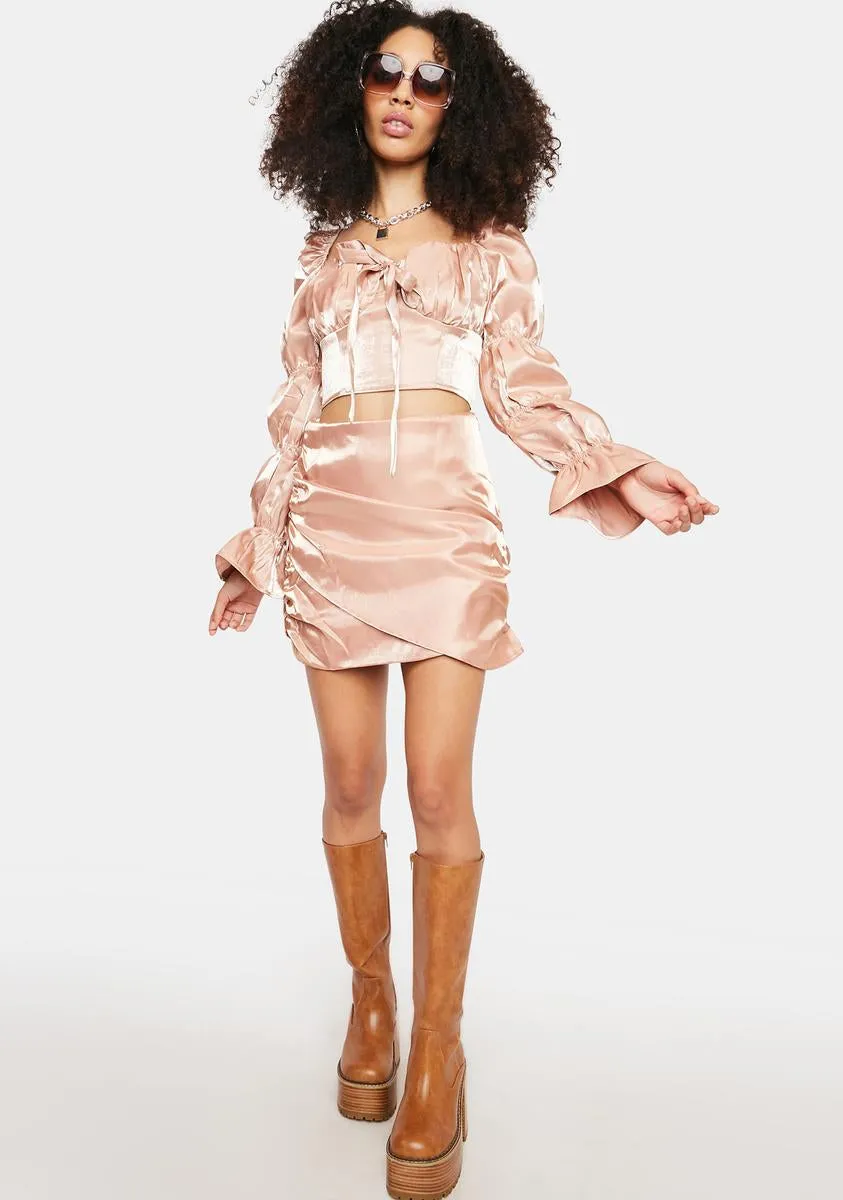 Nude Shimmer Crop Top sold by Dolls Kill product image thumbnail 3