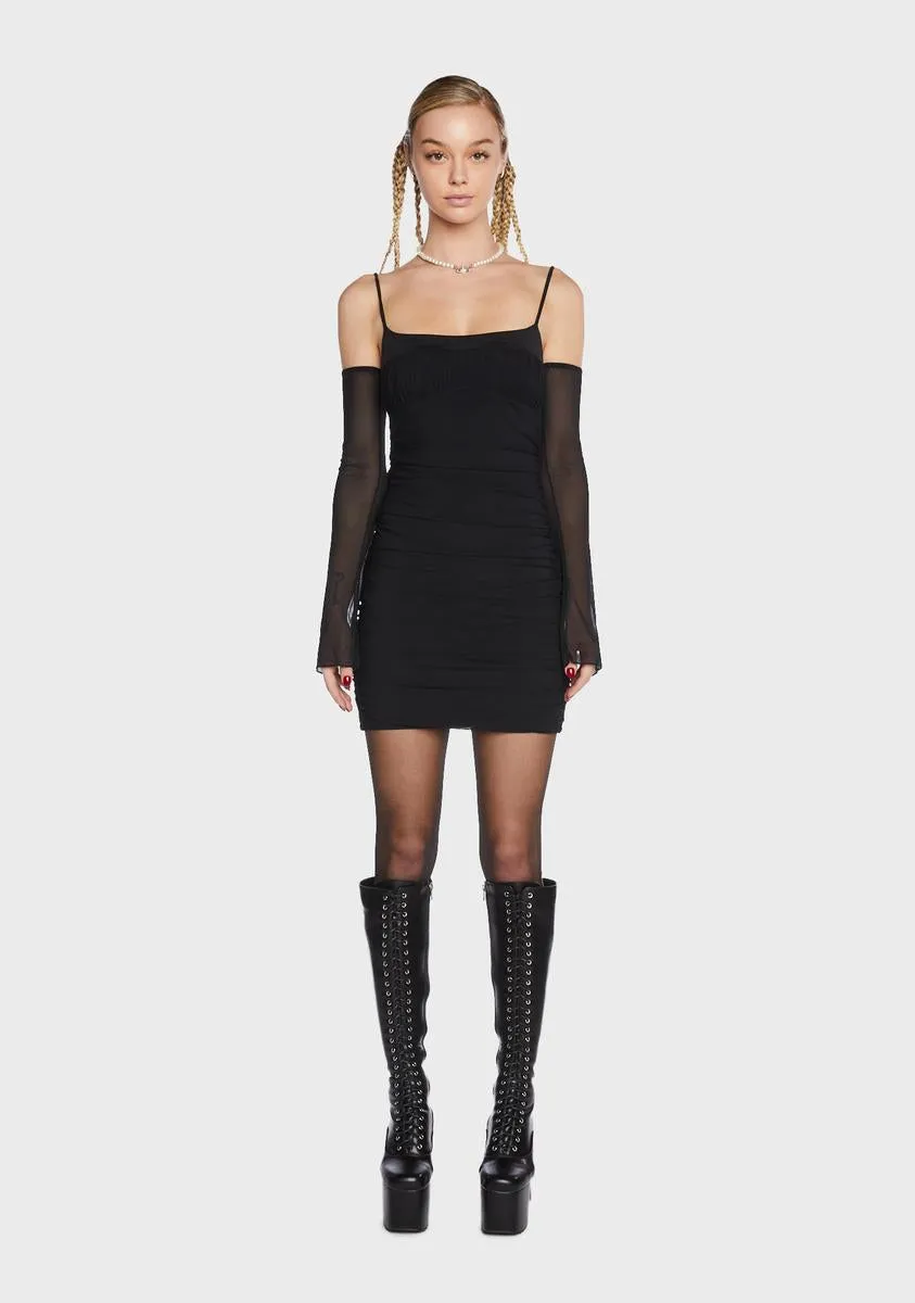 Cut Out Shoulder Mini Dress sold by Dolls Kill