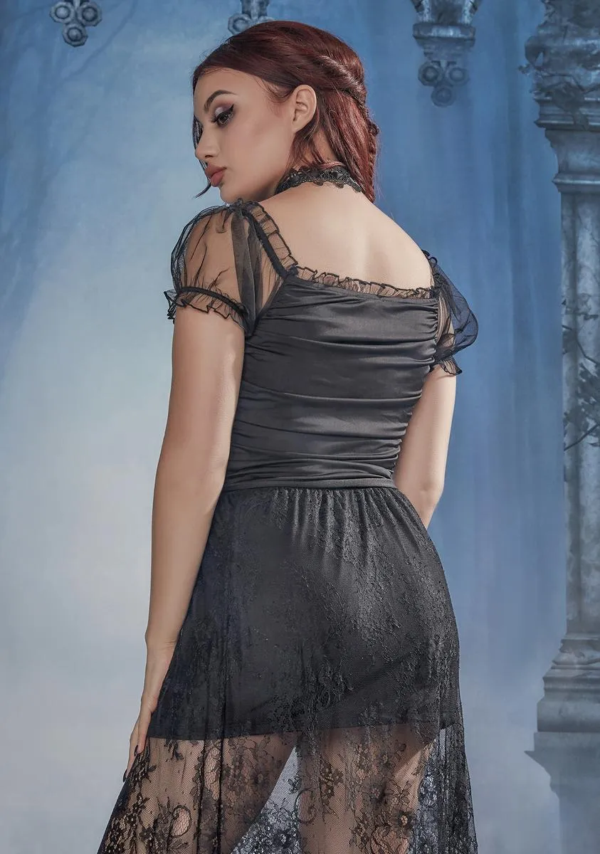 Enchanted Heart Puff Sleeve Top sold by Dolls Kill product image thumbnail 4