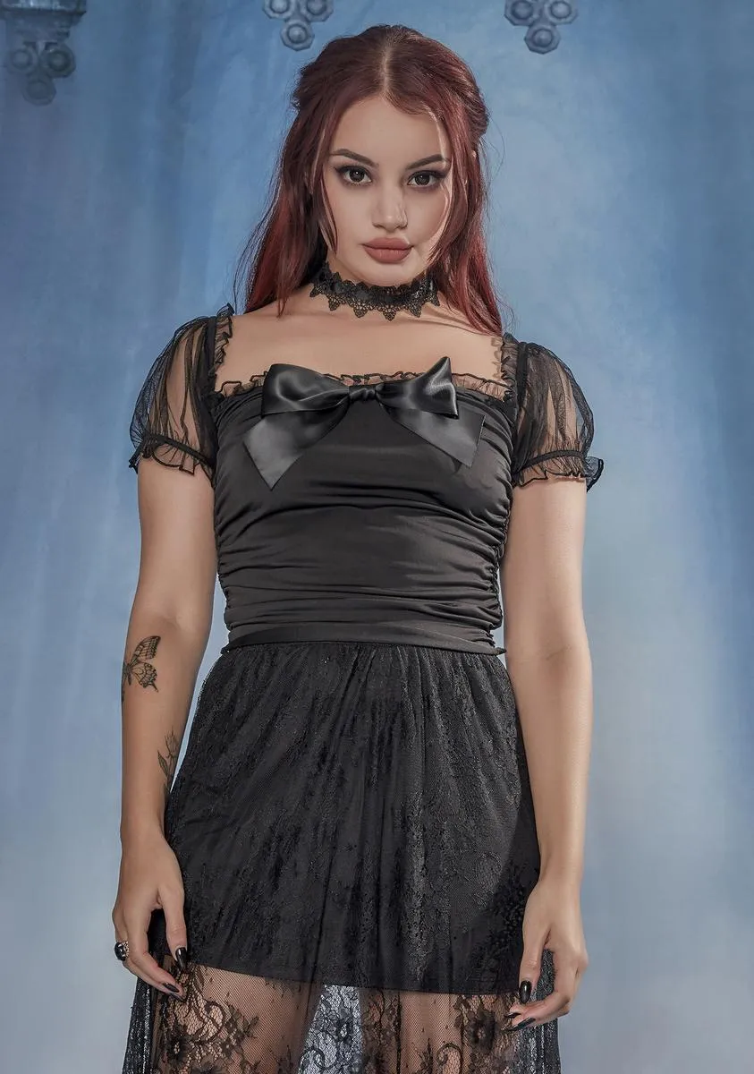 Enchanted Heart Puff Sleeve Top sold by Dolls Kill