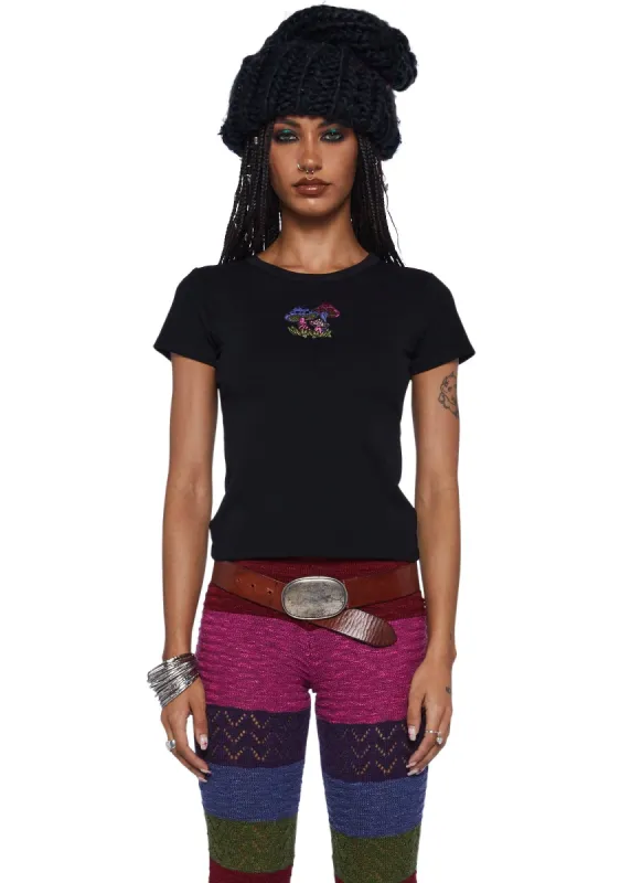 Flower Babe Baby Tee sold by Dolls Kill