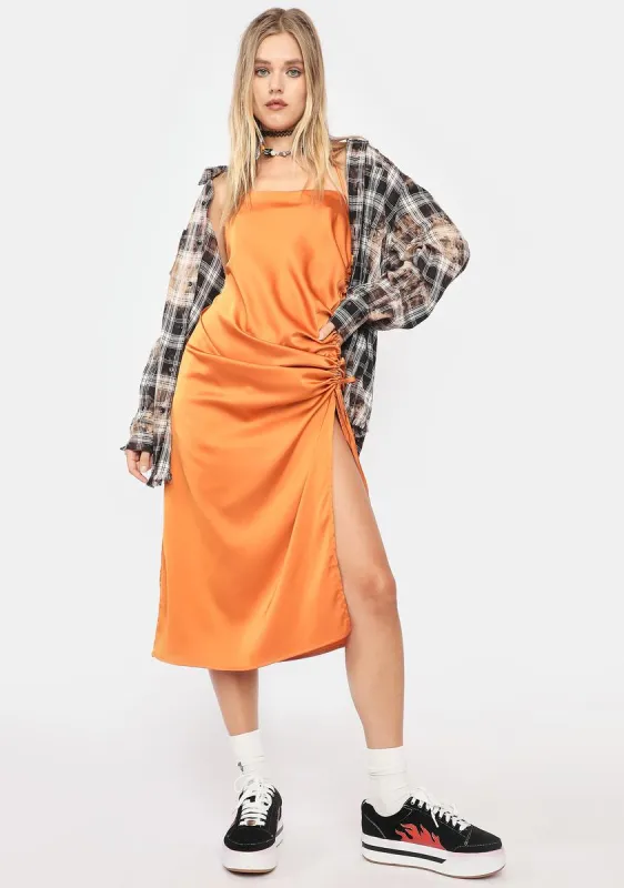 What Could’ve Been Satin Midi Dress sold by Dolls Kill