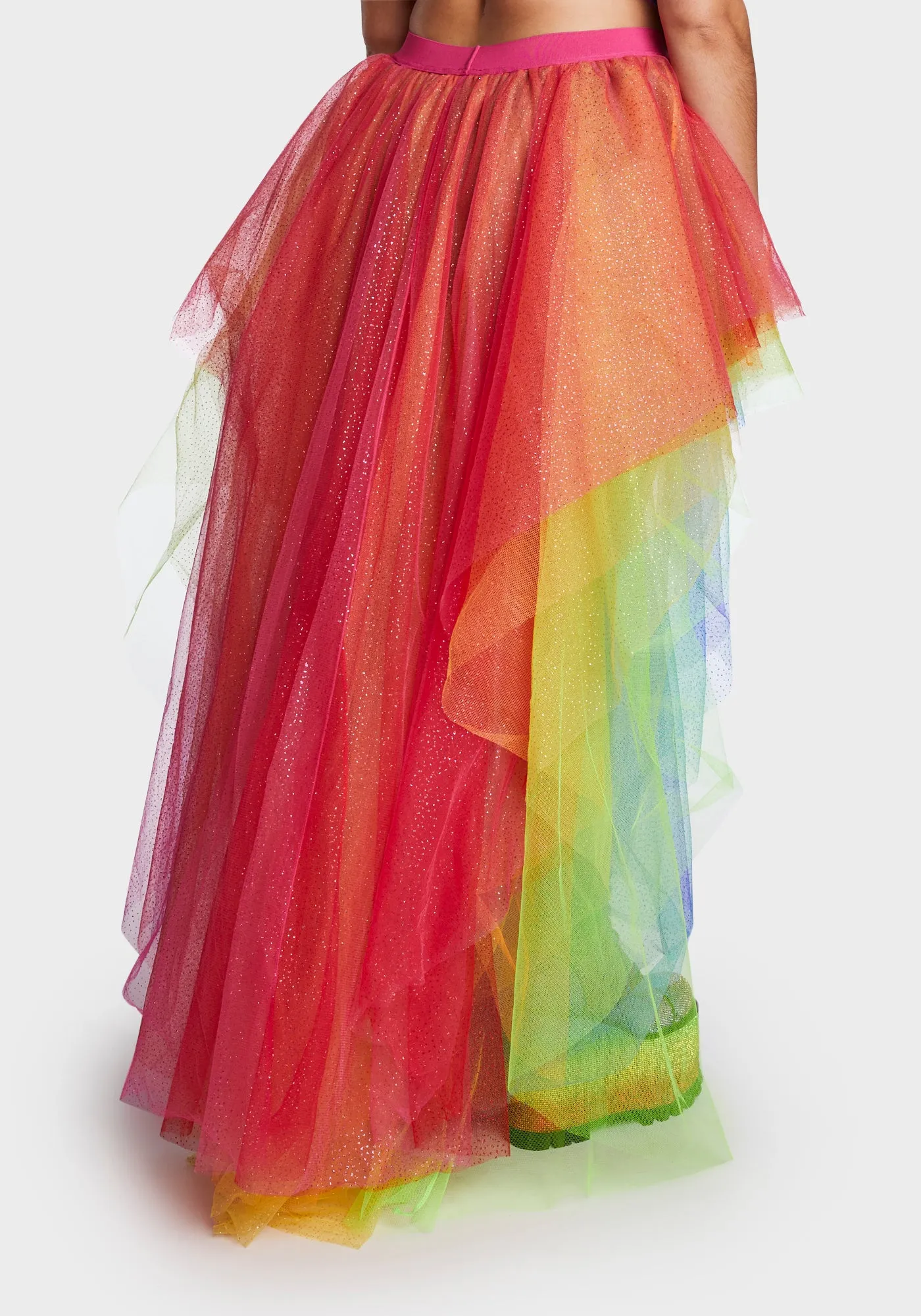 Plus Nymph Princess Tulle Skirt - Rainbow Glitter sold by Dolls Kill product image thumbnail 4