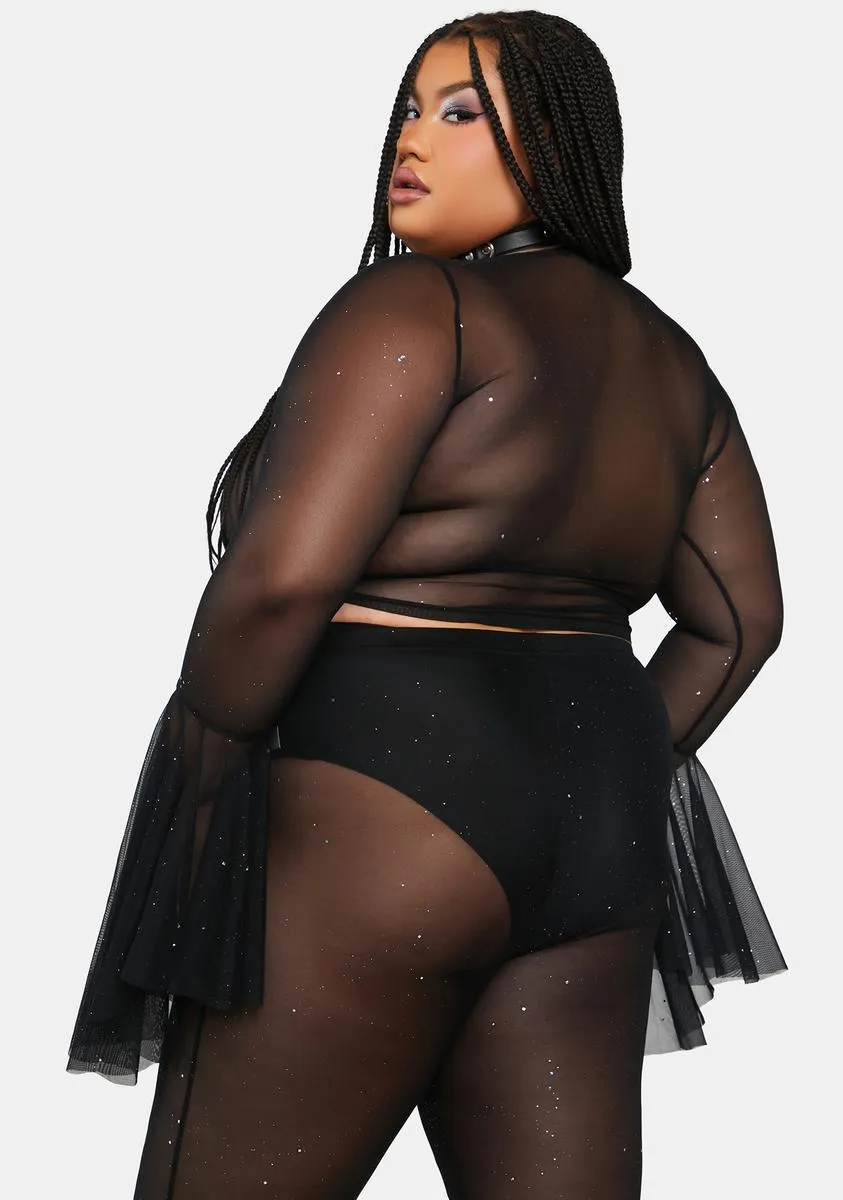 Plus Twilight Skies Mesh Crop Top sold by Dolls Kill product image thumbnail 4