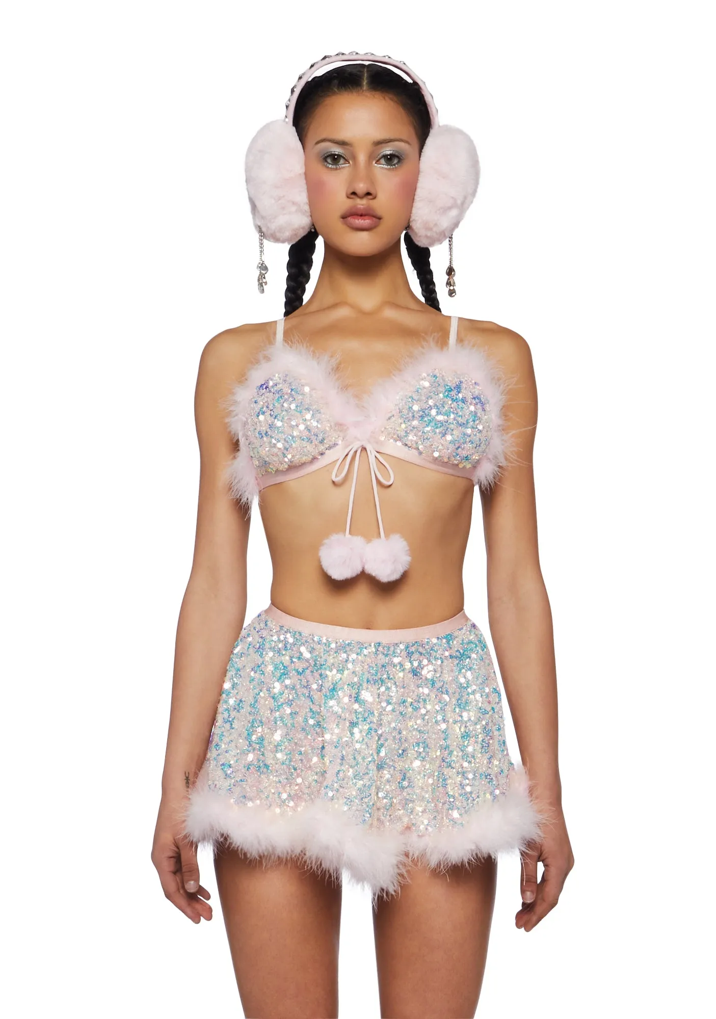 Glowing Glamour Skirt Set sold by Dolls Kill
