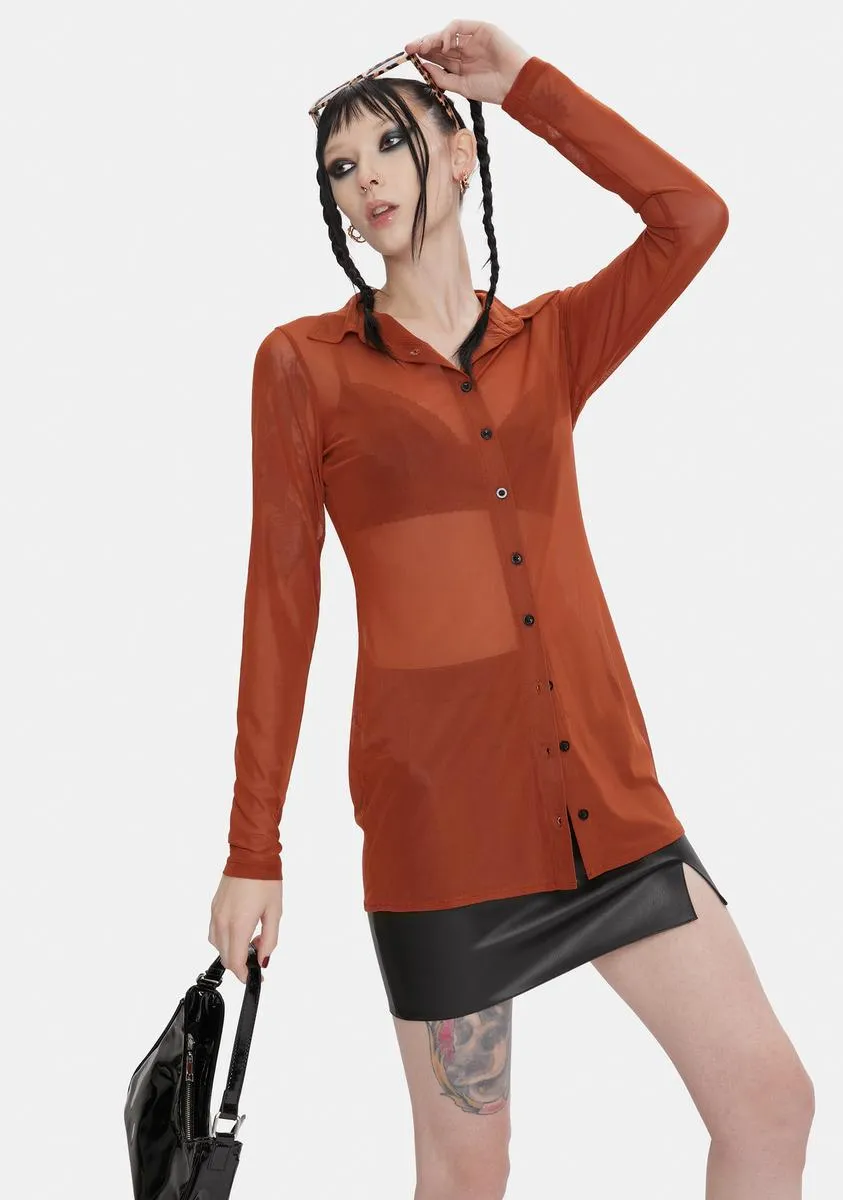Toffee Tere Mesh Shirt sold by Dolls Kill