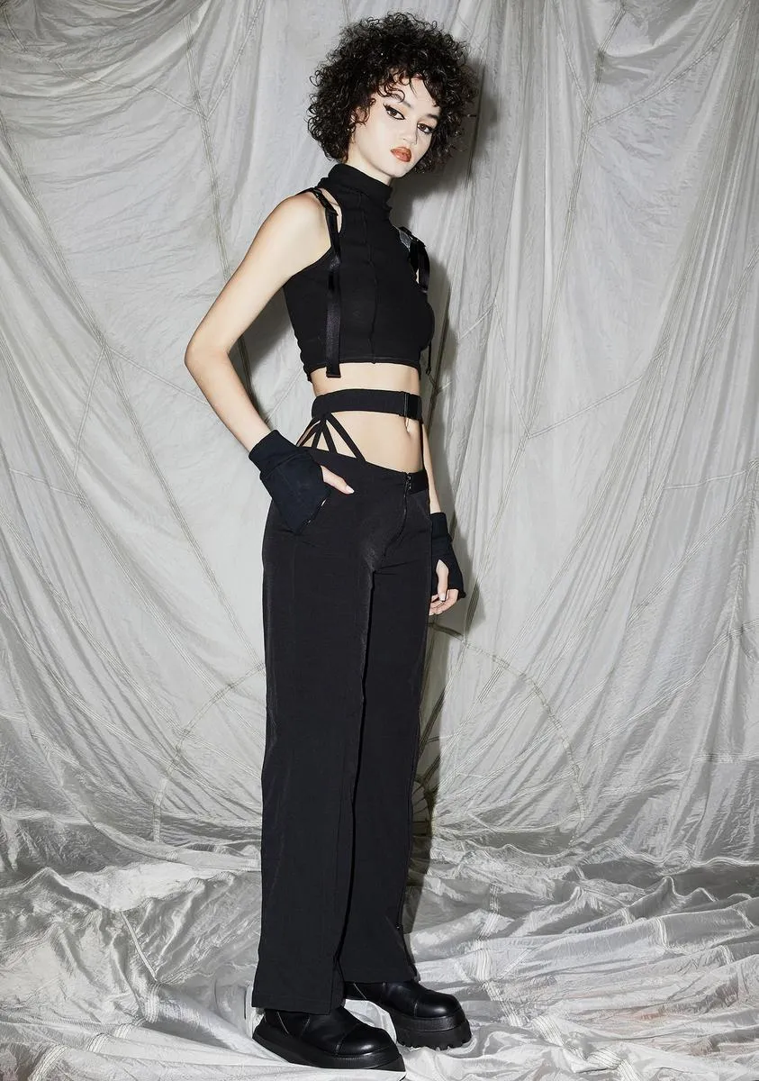 Reverb Cutout Windbreaker Flare Pants sold by Dolls Kill product image thumbnail 2