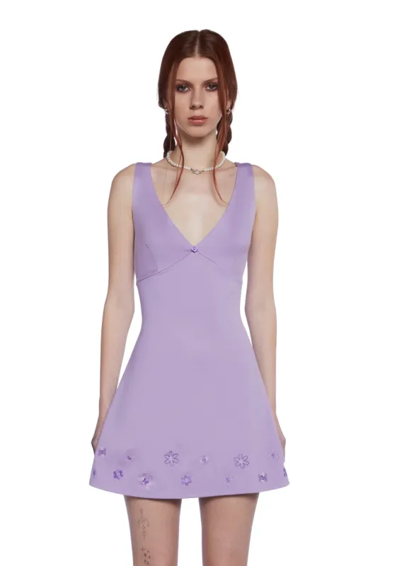 So Yesterday Mini Dress - Purple sold by Dolls Kill
