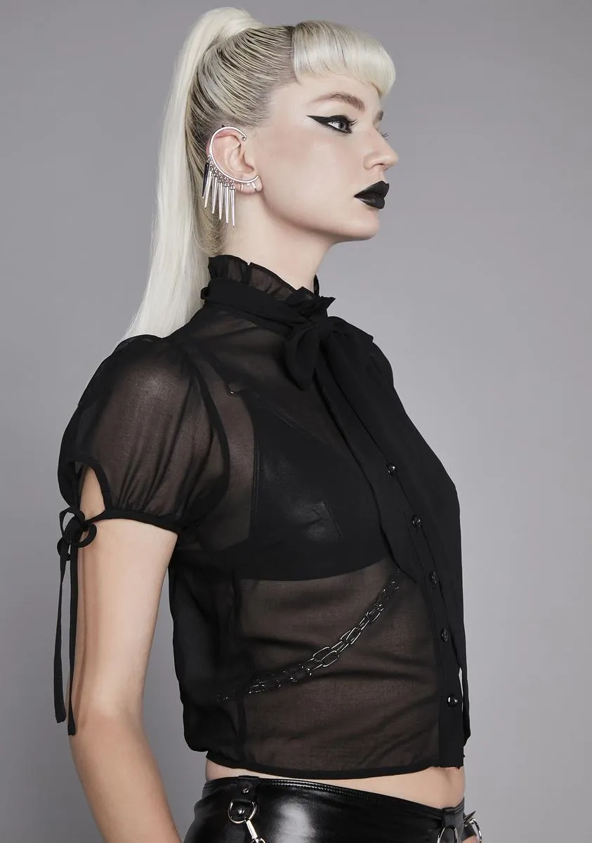 Worst Enemy Chiffon Blouse sold by Dolls Kill product image thumbnail 2