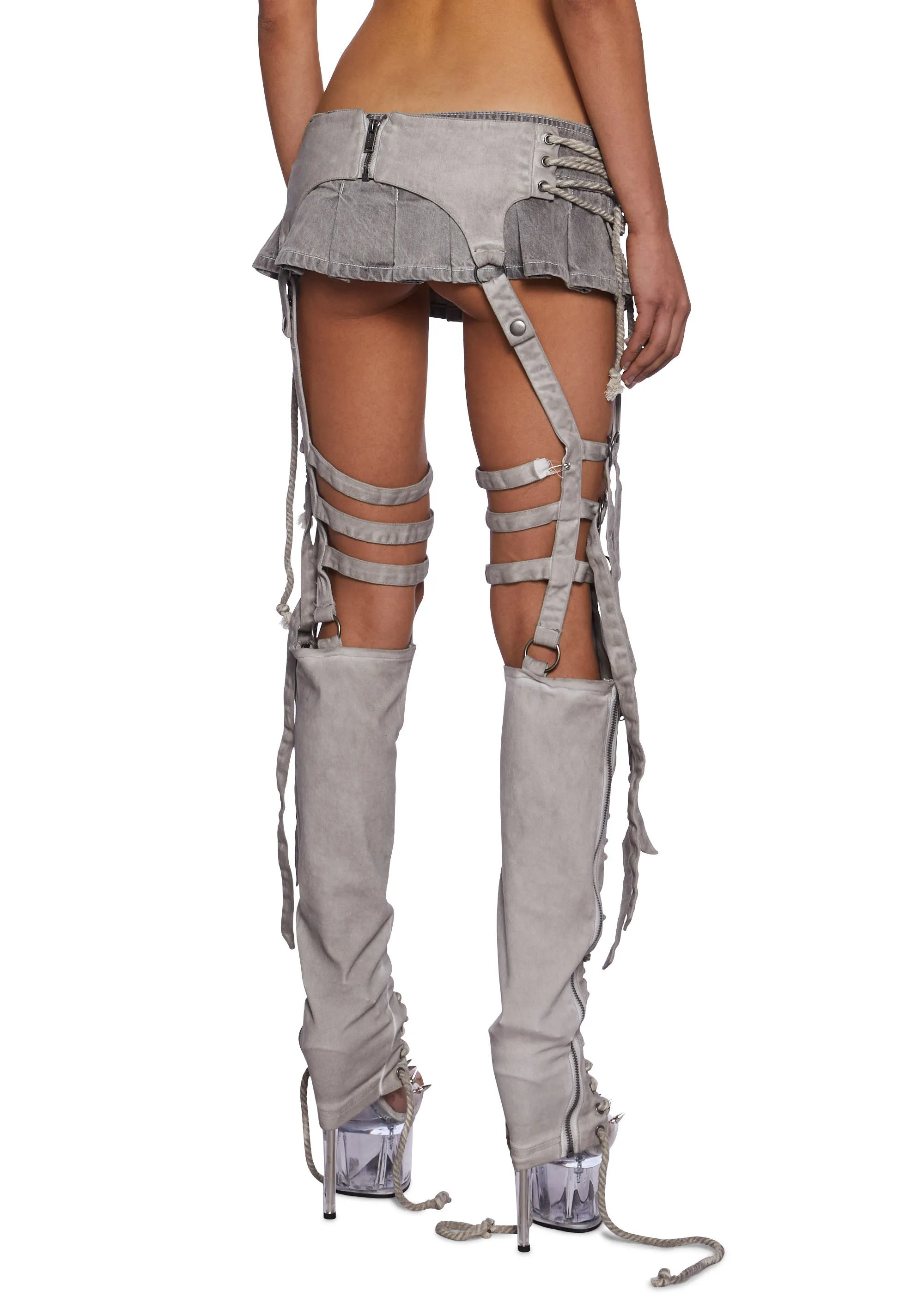 Chamber Fitted Lace-Up Chaps sold by Dolls Kill product image thumbnail 4