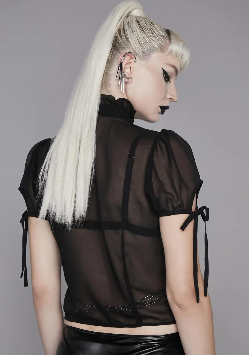 Worst Enemy Chiffon Blouse sold by Dolls Kill product image thumbnail 4