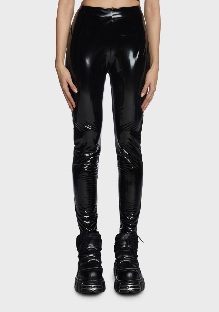 More Of The Night Vinyl Leggings sold by Dolls Kill