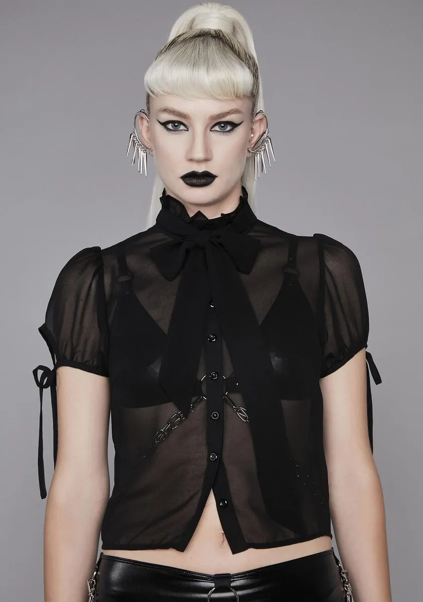 Worst Enemy Chiffon Blouse sold by Dolls Kill