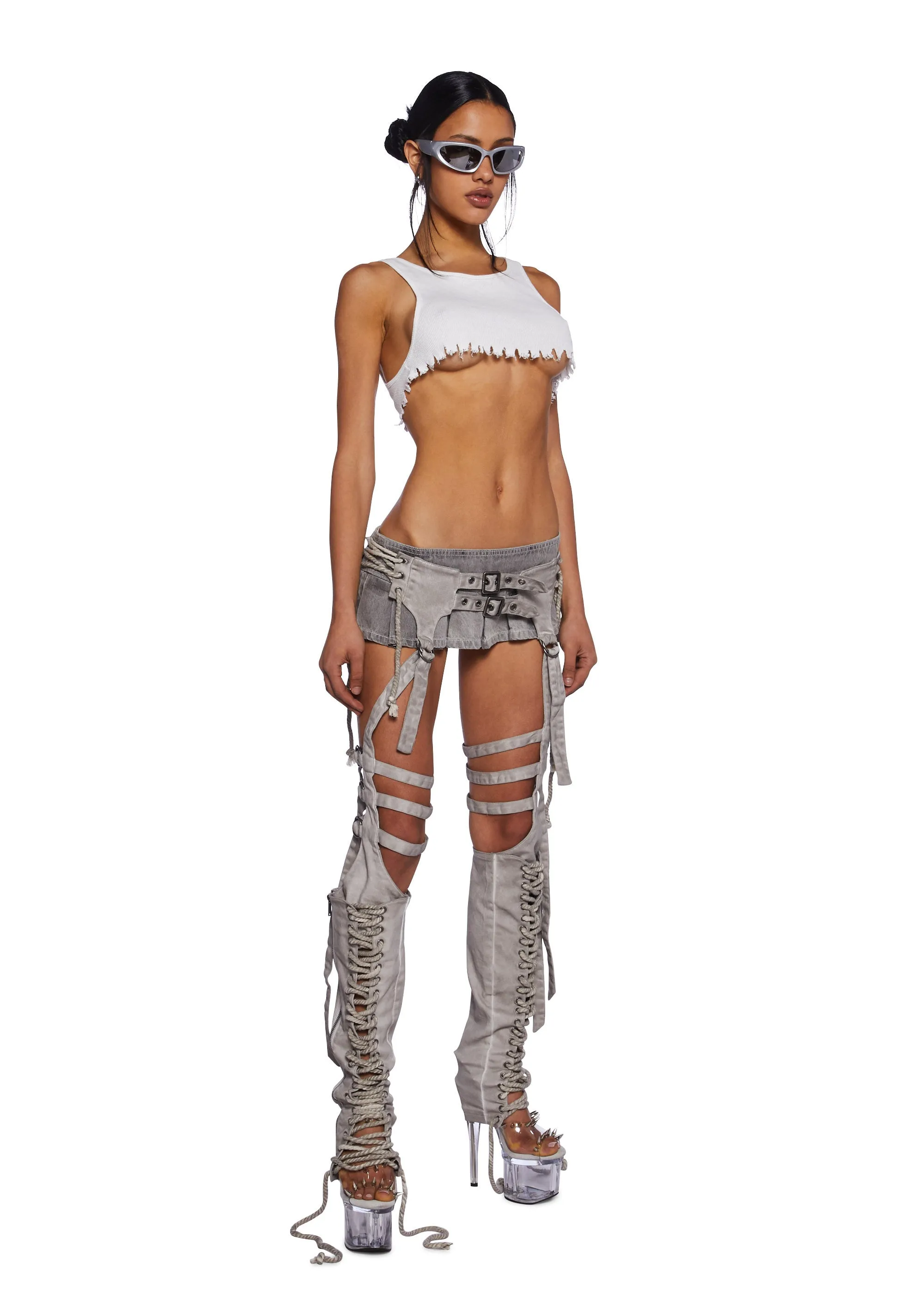 Chamber Fitted Lace-Up Chaps sold by Dolls Kill product image thumbnail 2