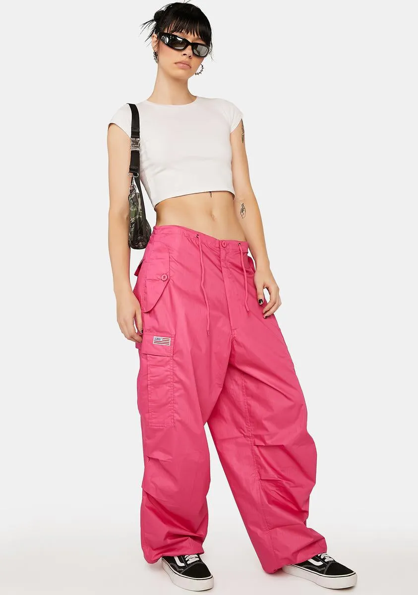 Hot Pink Classic Wind Pants sold by Dolls Kill product image thumbnail 2