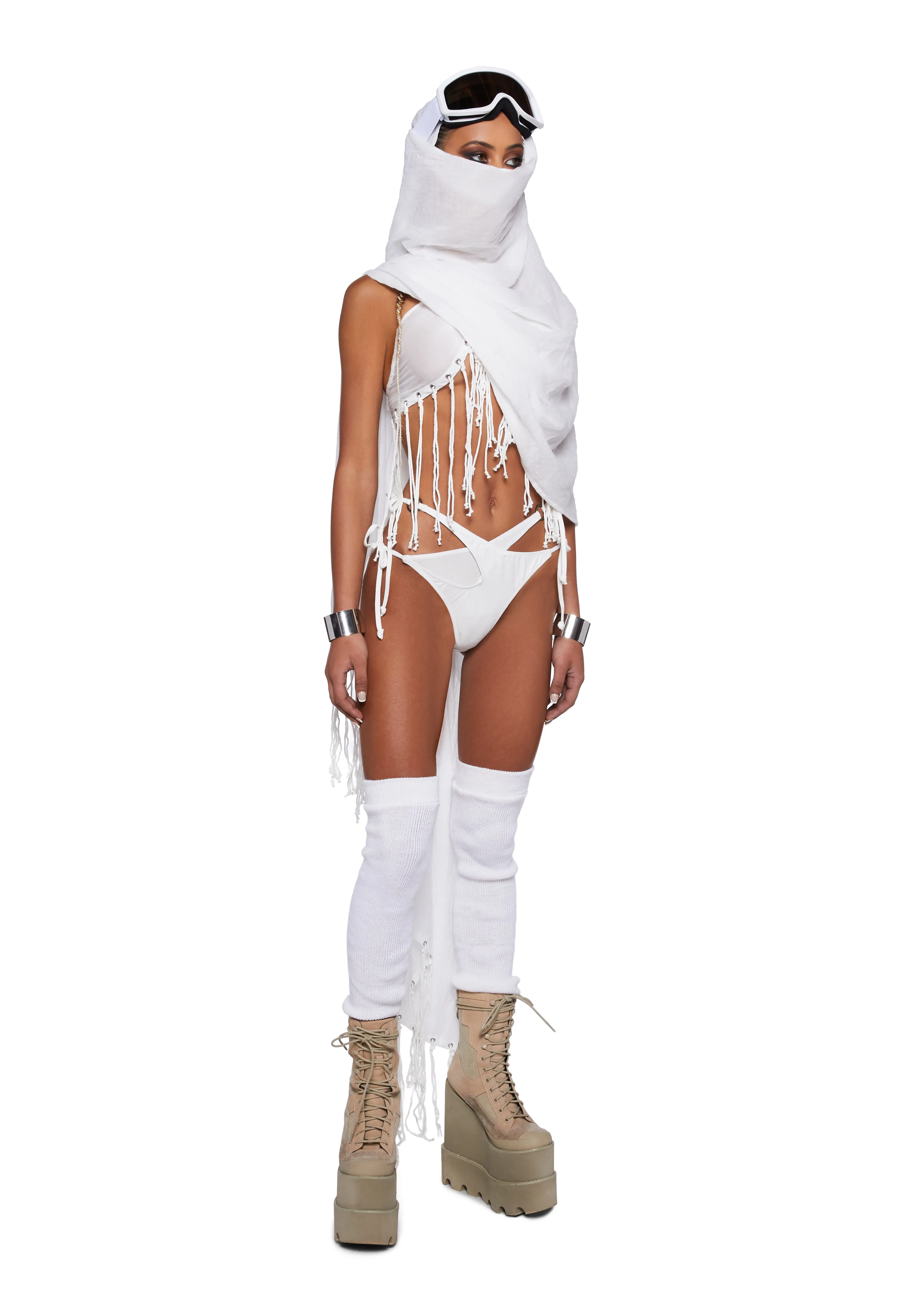 Just A Mirage Crop Top - White sold by Dolls Kill product image thumbnail 2