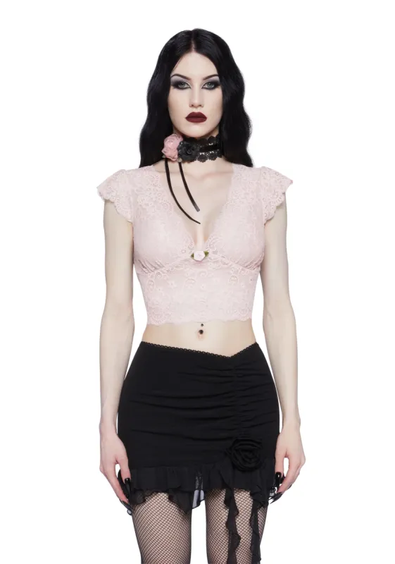 Demure Vixen Lace Top sold by Dolls Kill