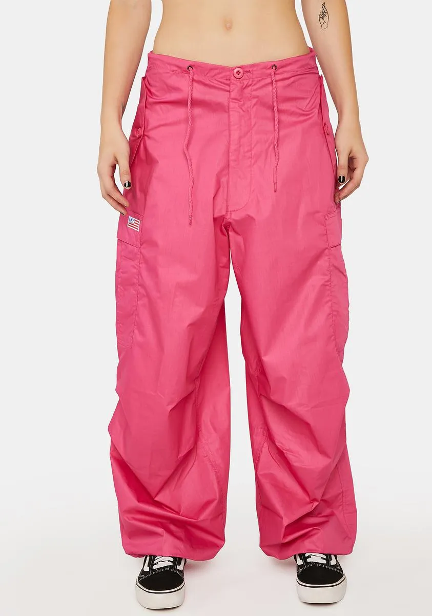 Hot Pink Classic Wind Pants sold by Dolls Kill