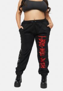 Plus Gates Of Hell Pierced Sweatpants sold by Dolls Kill