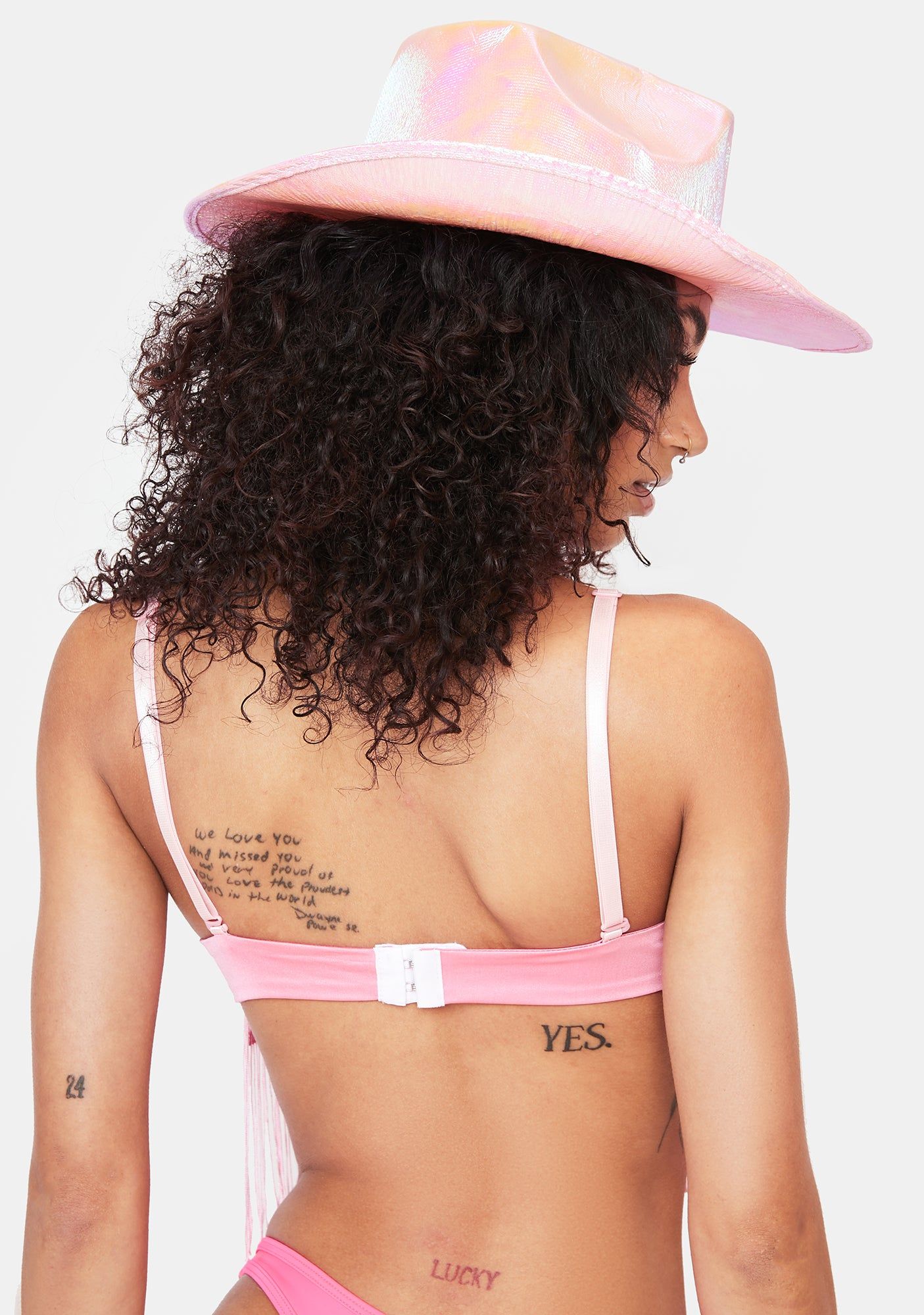 Pink Light Up Fringe Bralette sold by Dolls Kill product image thumbnail 5
