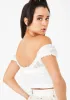 White Holly Lace Up Top sold by Dolls Kill
