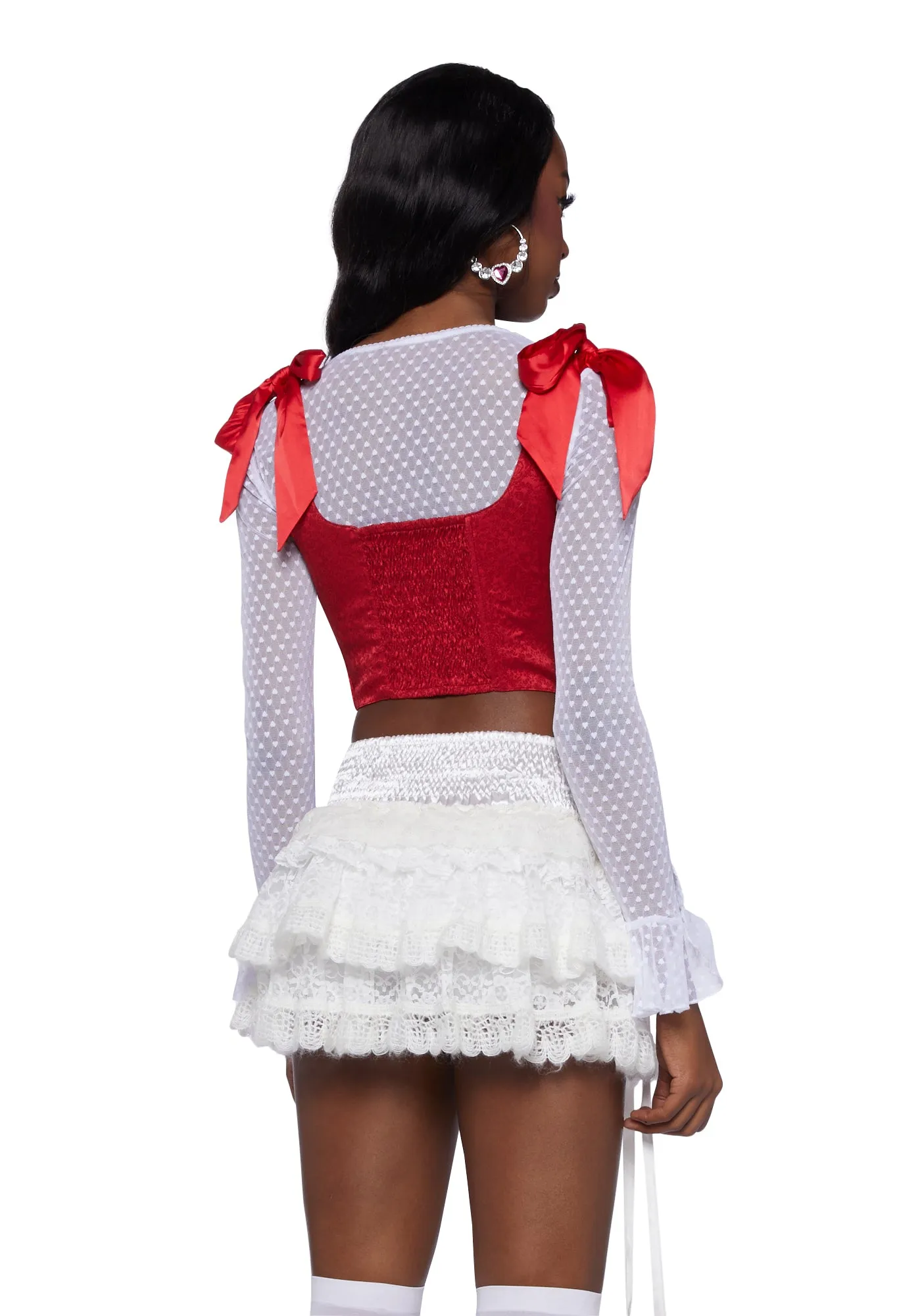 Love Affair Underbust Corset - Red sold by Dolls Kill product image thumbnail 4