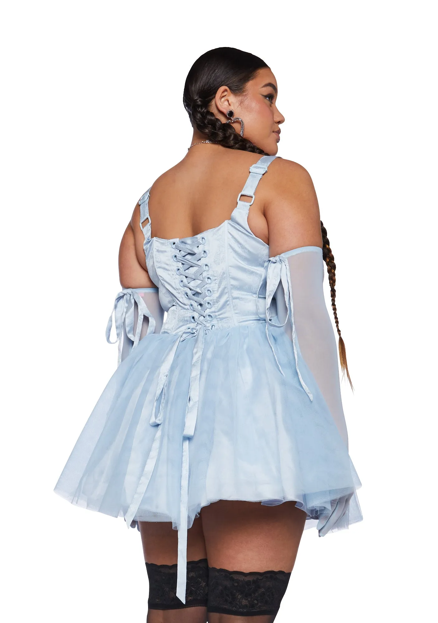 Plus Enchanted Winter Mini Dress With Gloves sold by Dolls Kill product image thumbnail 4