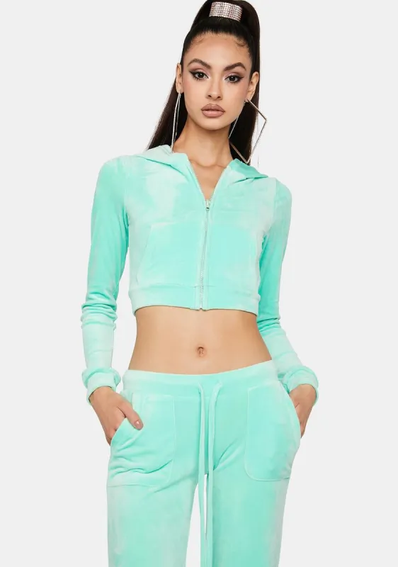 Minty Detention Velour Tracksuit sold by Dolls Kill