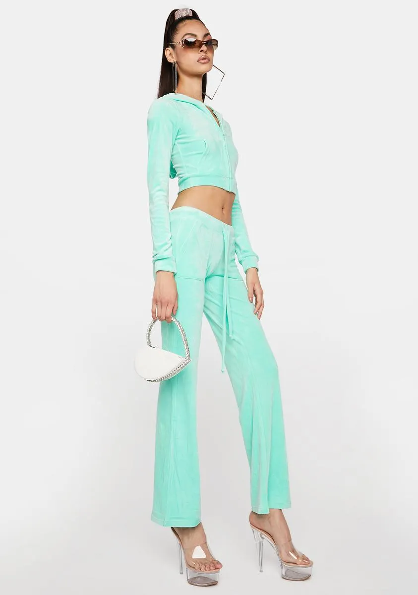 Minty Detention Velour Tracksuit sold by Dolls Kill product image thumbnail 2