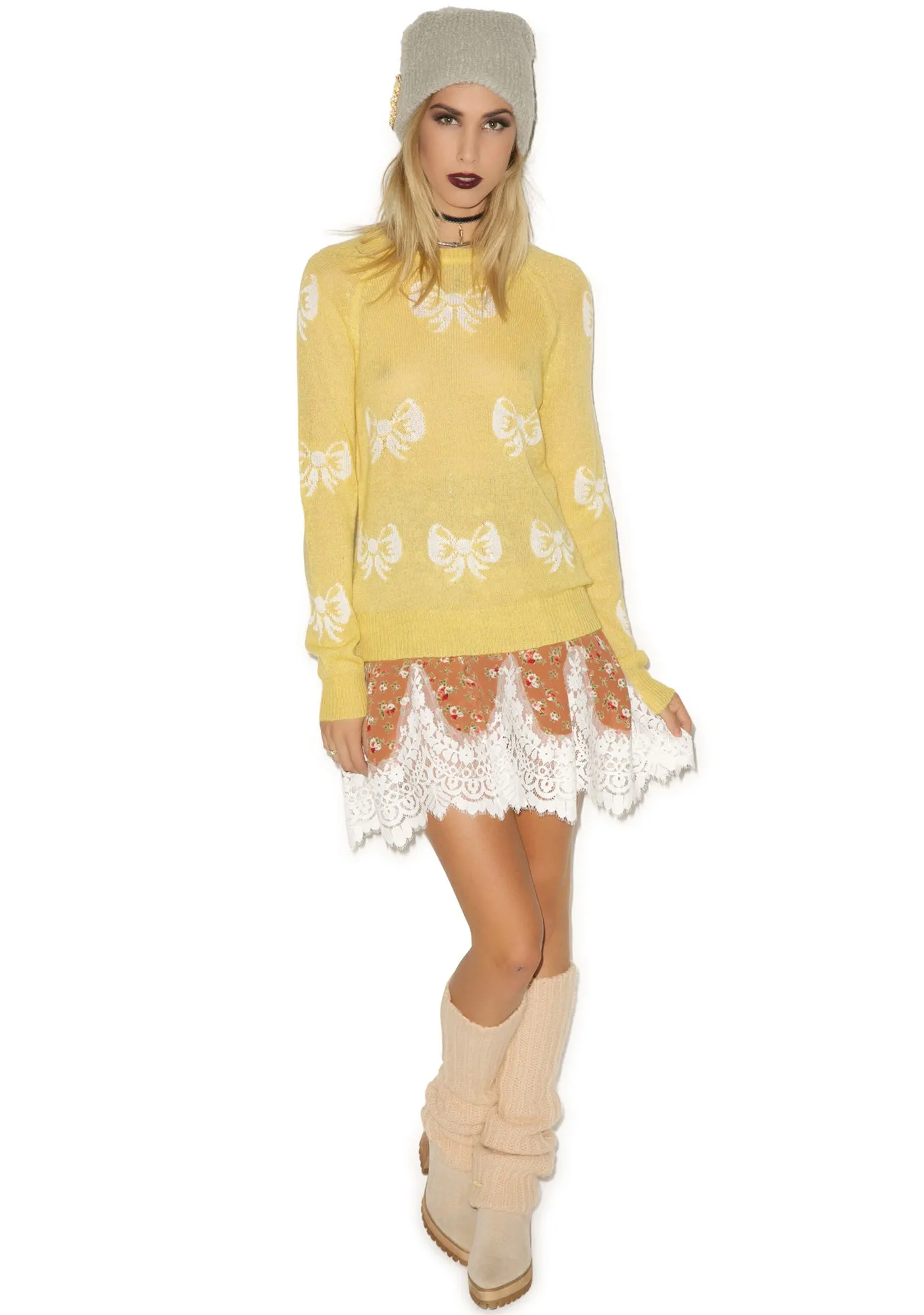 French Bows Party Sweater sold by Dolls Kill product image thumbnail 2