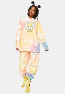 Take It Easy Tie Dye Sweatpants sold by Dolls Kill