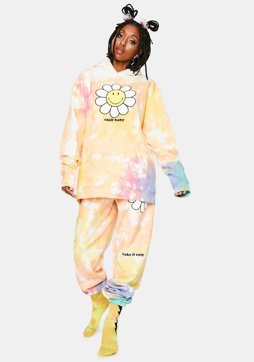 Take It Easy Tie Dye Sweatpants sold by Dolls Kill product image thumbnail 3