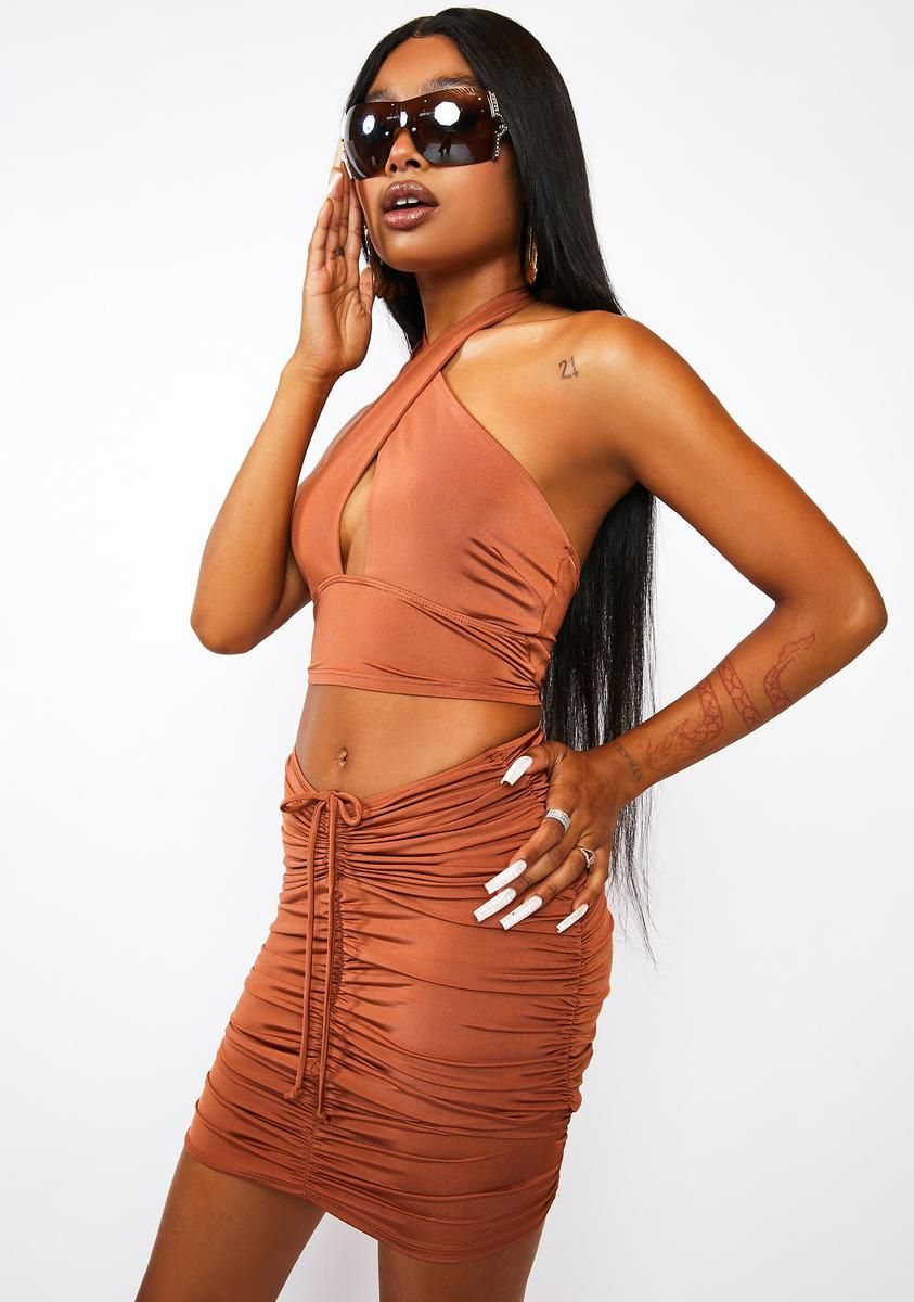 My Cockiness Crop Top & Skirt Set sold by Dolls Kill product image thumbnail 2