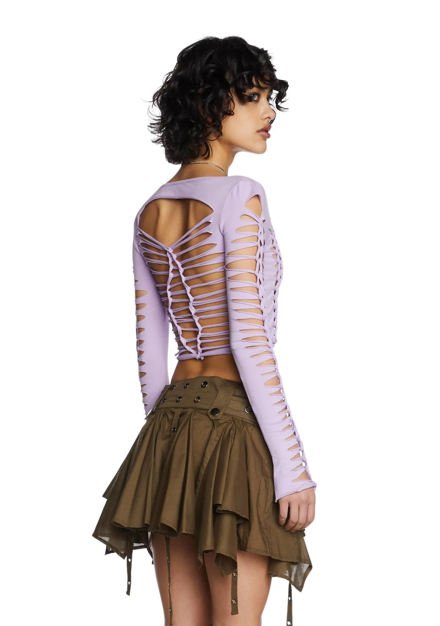 Alternative Spells Long Sleeve Top-Purple sold by Dolls Kill product image thumbnail 4
