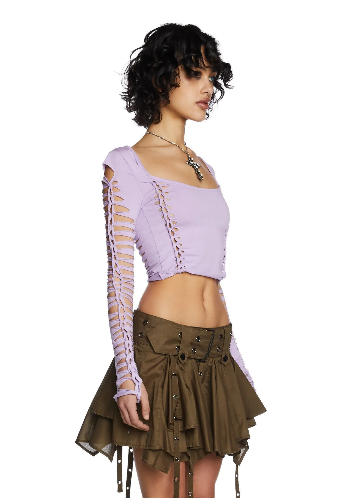 Alternative Spells Long Sleeve Top-Purple sold by Dolls Kill product image thumbnail 3