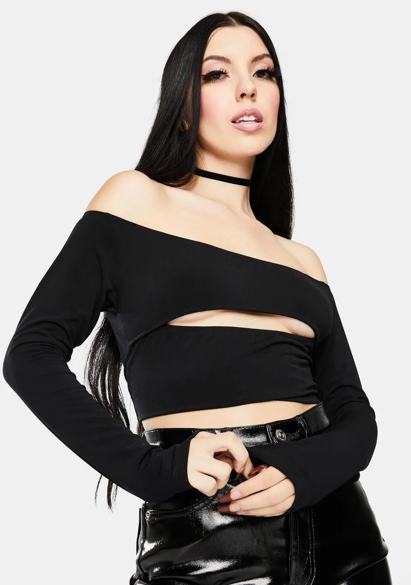 Leja Off Shoulder Cut-Out Top sold by Dolls Kill