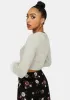 Love You Dearly Marabou Trim Crop Top sold by Dolls Kill