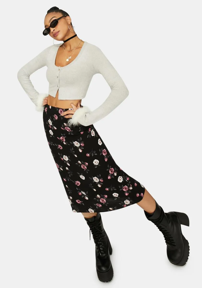 Love You Dearly Marabou Trim Crop Top sold by Dolls Kill product image thumbnail 3