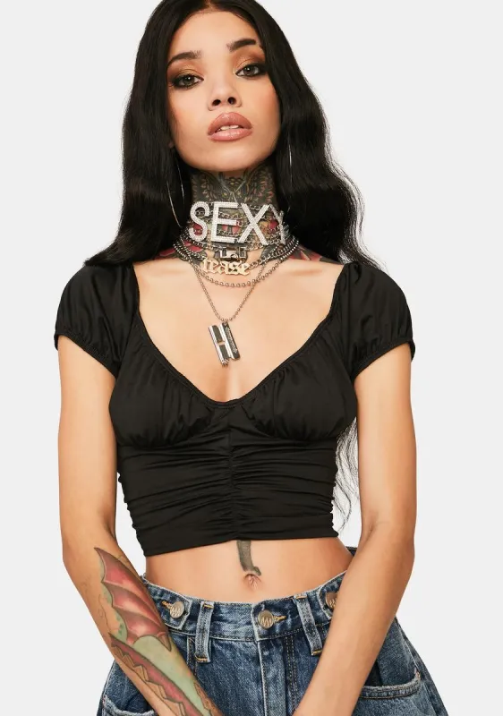 Mystic Show Me How Crop Tee sold by Dolls Kill