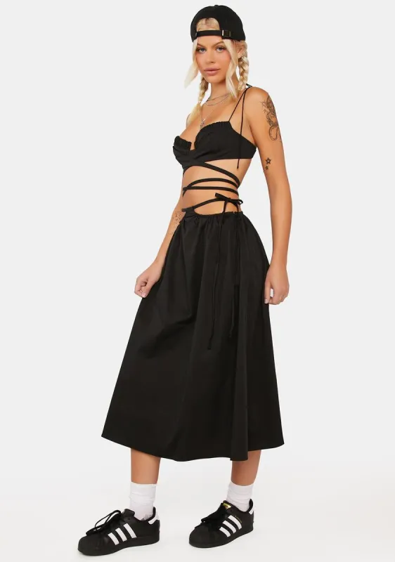 Marley Midi Skirt sold by Dolls Kill