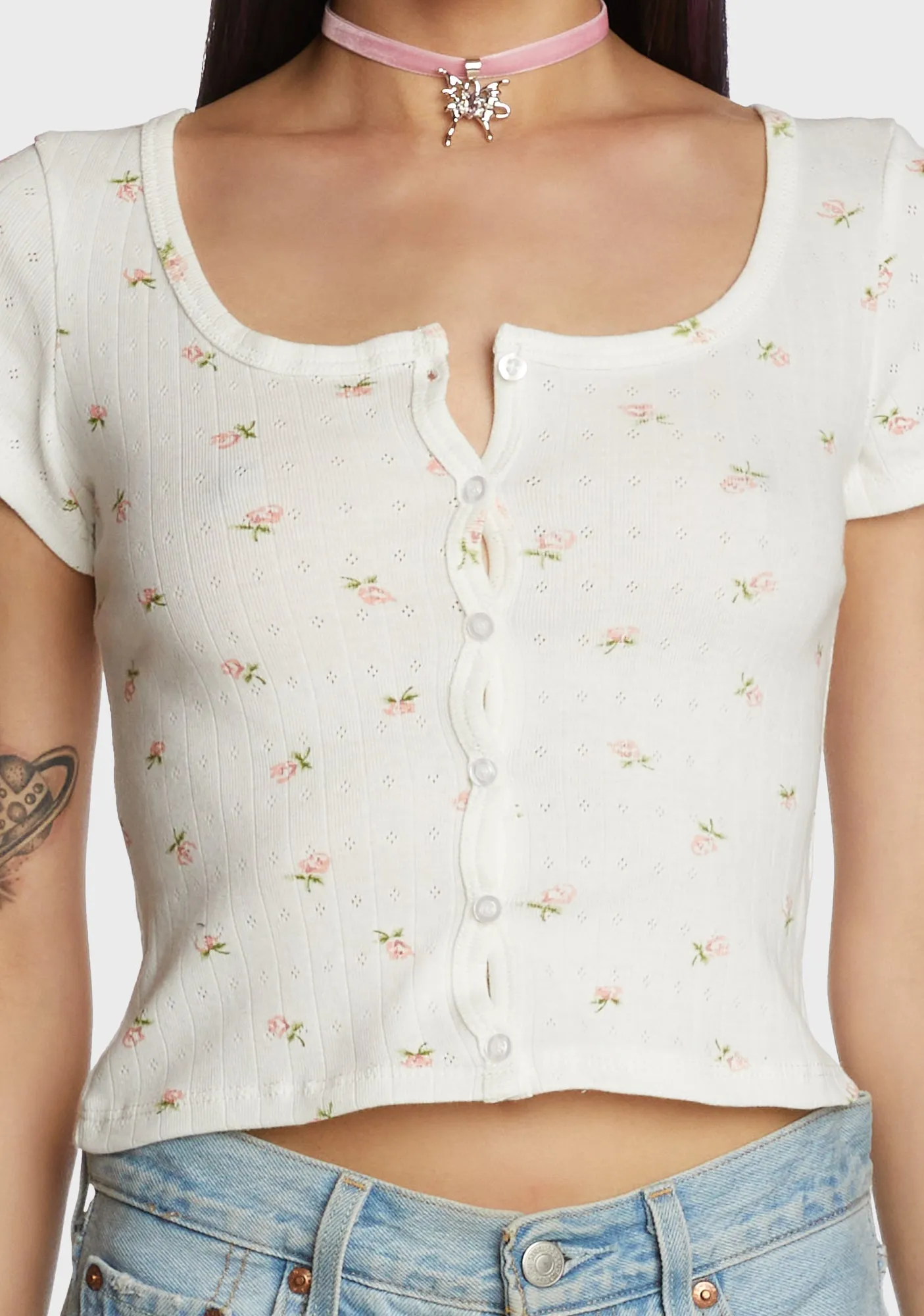 Texting Back Crop Top sold by Dolls Kill product image thumbnail 2