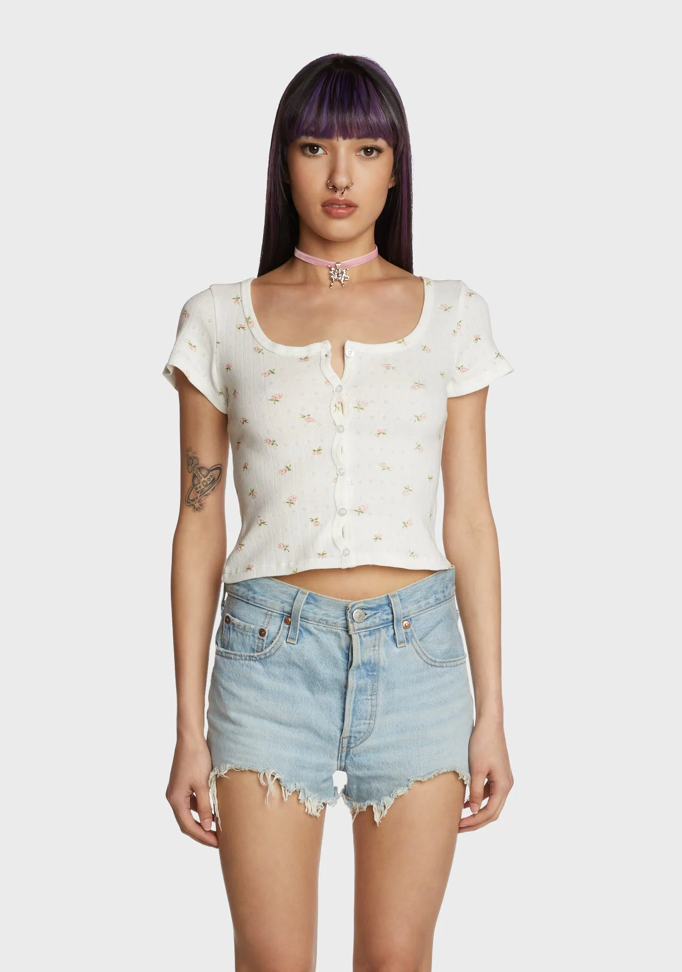 Texting Back Crop Top sold by Dolls Kill