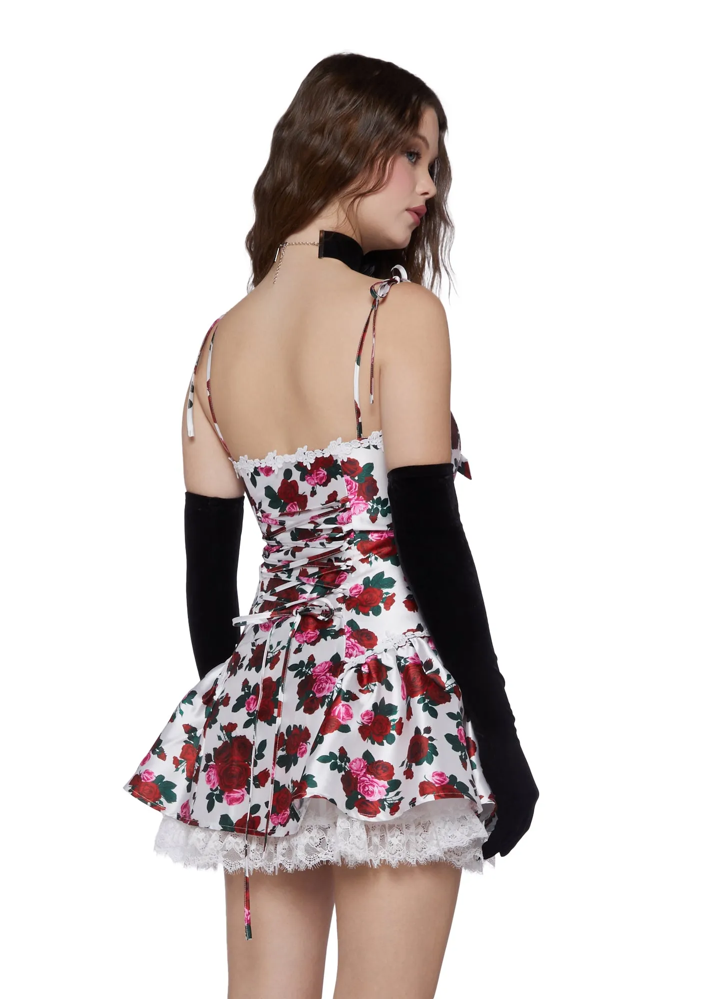 Scandal Sheet Taffeta Dress - Floral sold by Dolls Kill product image thumbnail 4