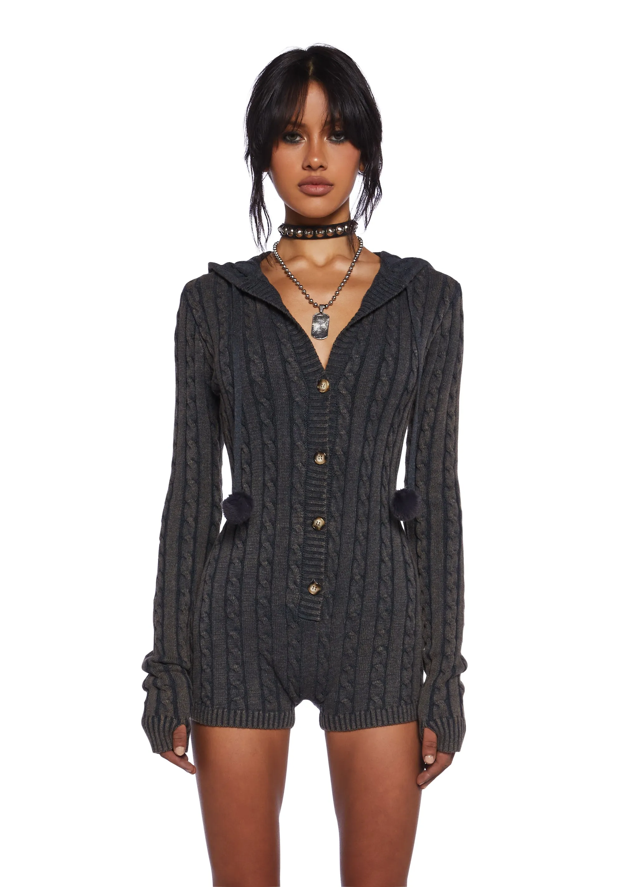 Figure Your Heart Out Knit Romper sold by Dolls Kill